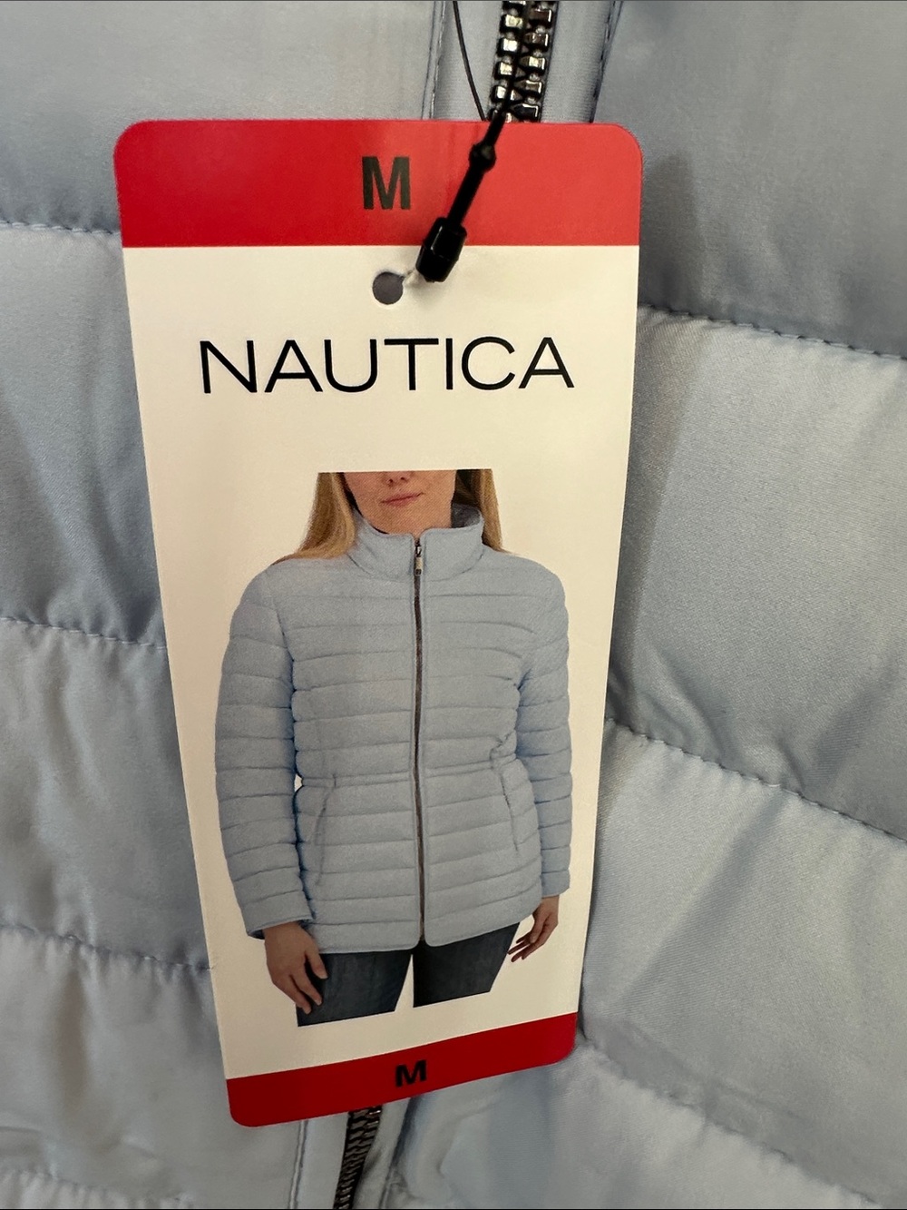 NWT Nautica Women’s Light Blue Quilted Packable Puffer Jacket Medium